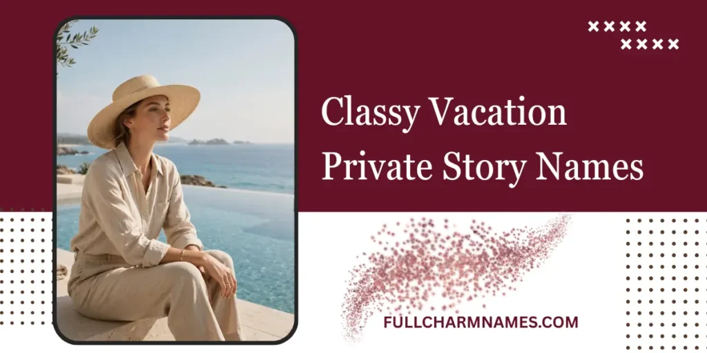 Classy Vacation Private Story Names